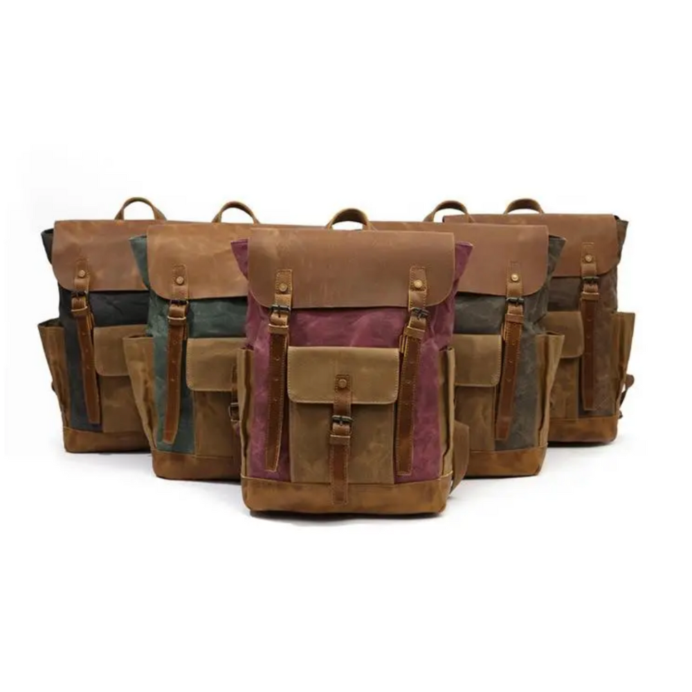 Sac à dos de voyage - en toile cirée pour homme &amp; femme - conception &amp; design premium - Winfield